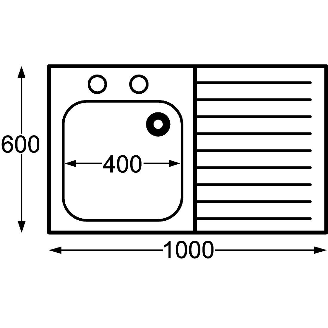 Franke Sissons Self Assembly Stainless Steel Sink Right Hand Drainer 1000x600mm