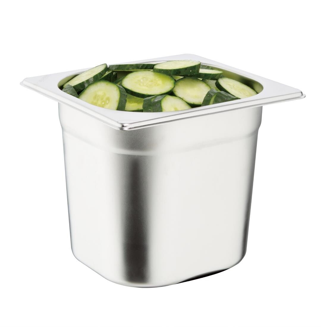 Vogue Stainless Steel Gastronorm Pan Set 6 x 1/6 with Lids