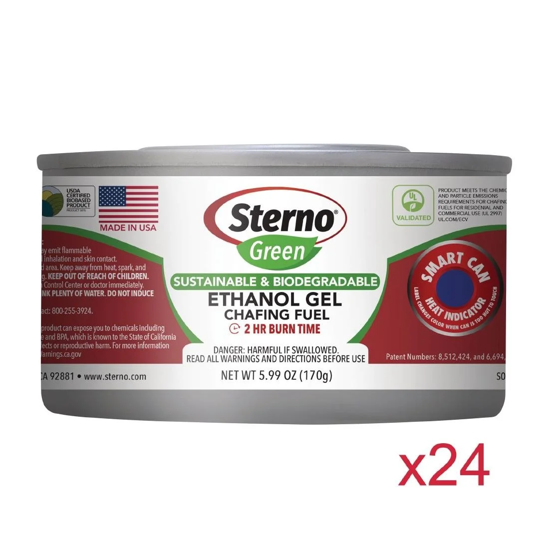 Sterno Green Ethanol Gel Chafing Fuel 2 Hour (24 Pack) - Image 1