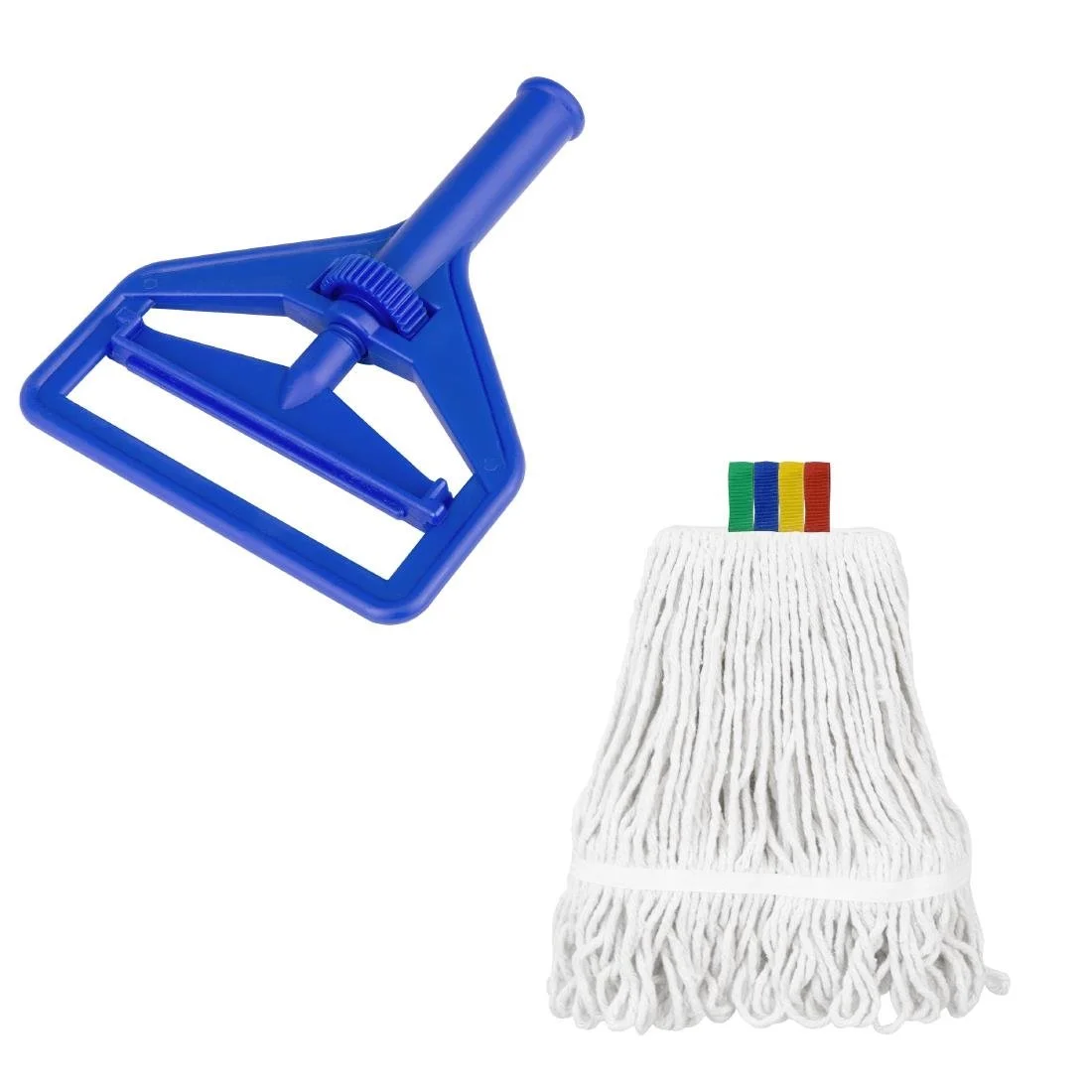 Jantex Connect Wide Kentucky Cotton Mop Head Blue 400g - Image 1