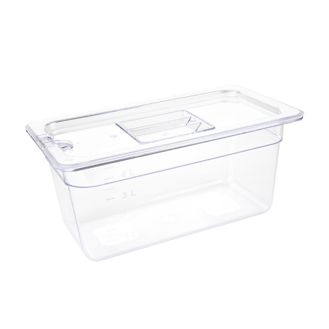 Vogue Polycarbonate 1/3 Gastronorm Container 150mm Clear