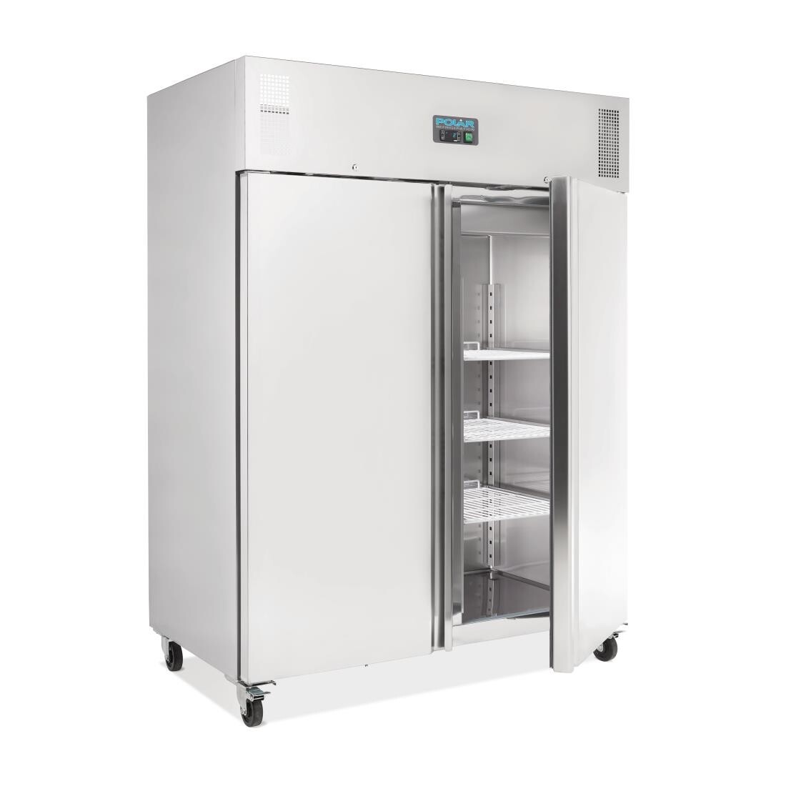 Polar Heavy Duty Double Door Fridge Stainless Steel 1300Ltr