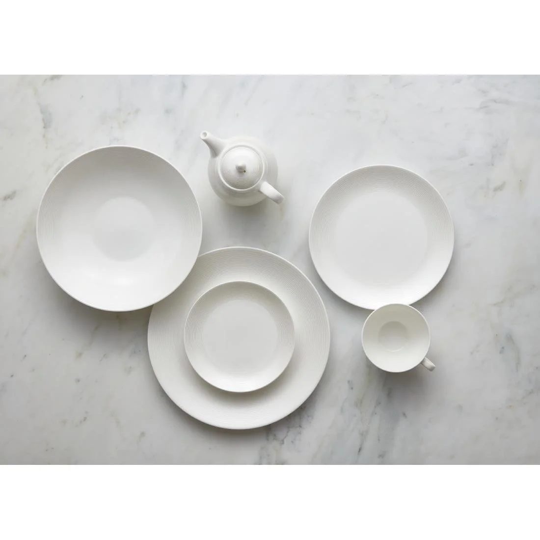 William Edwards Spiro Teacups White 200ml (12 Pack) - Image 5