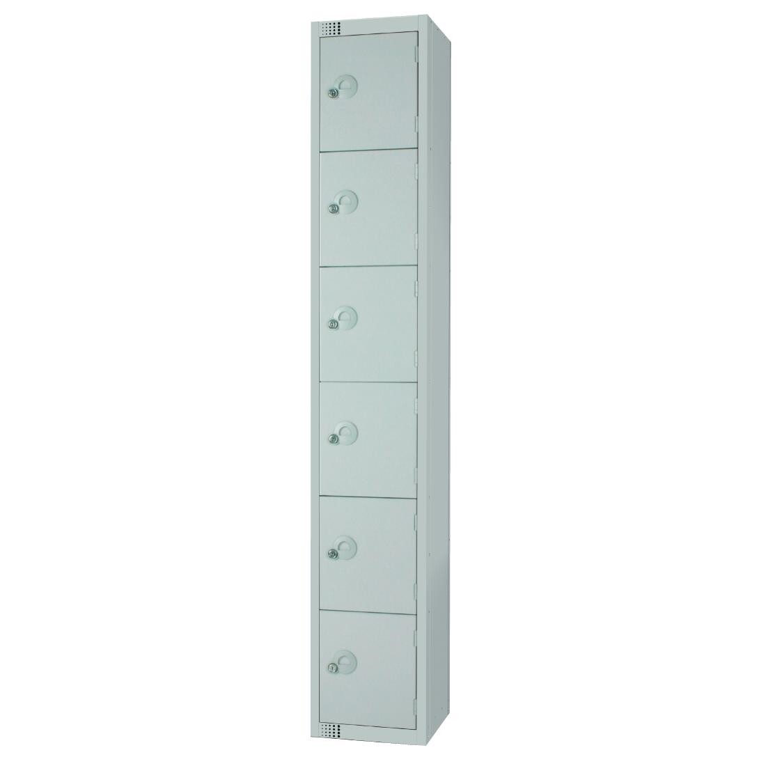 Elite Six Door Manual Combination Locker Locker Grey
