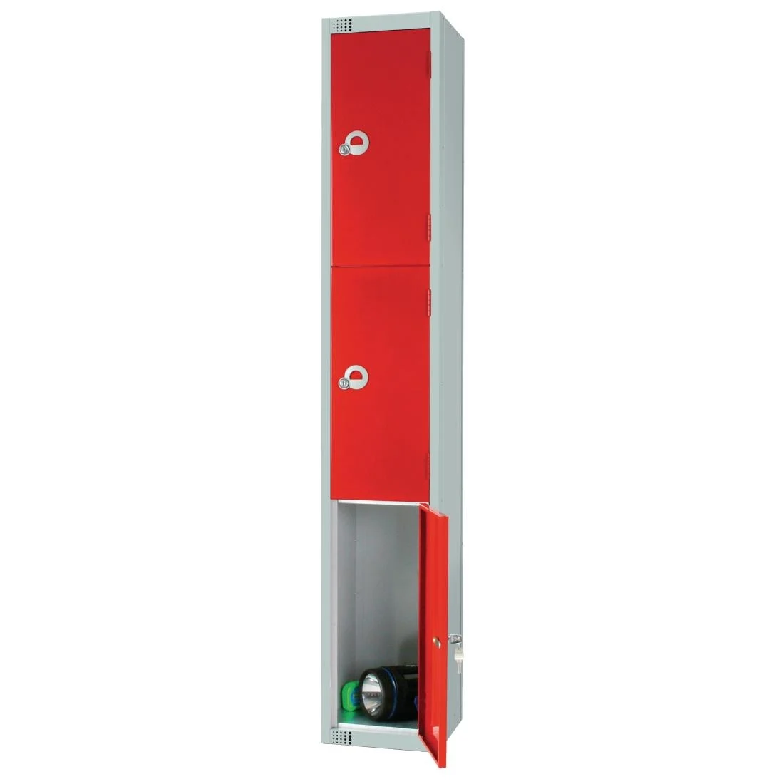 Elite Three Door Electronic Combination Locker Red