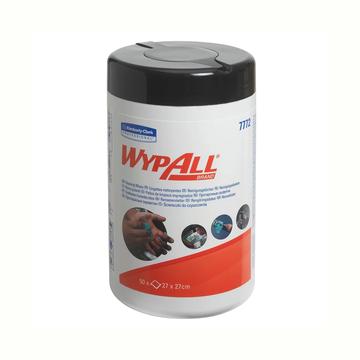 Wypall Industrial Cleaning Wipes x50 Wipes 270x270mm Green (Pack of 6) 7772 - Image 1