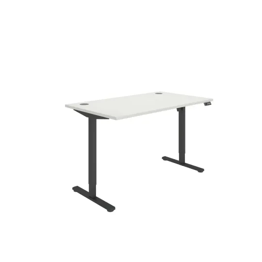 Polaris Single Motor Sit/Stand Height Adjustable Desk 1400x800 White/Black KF800095