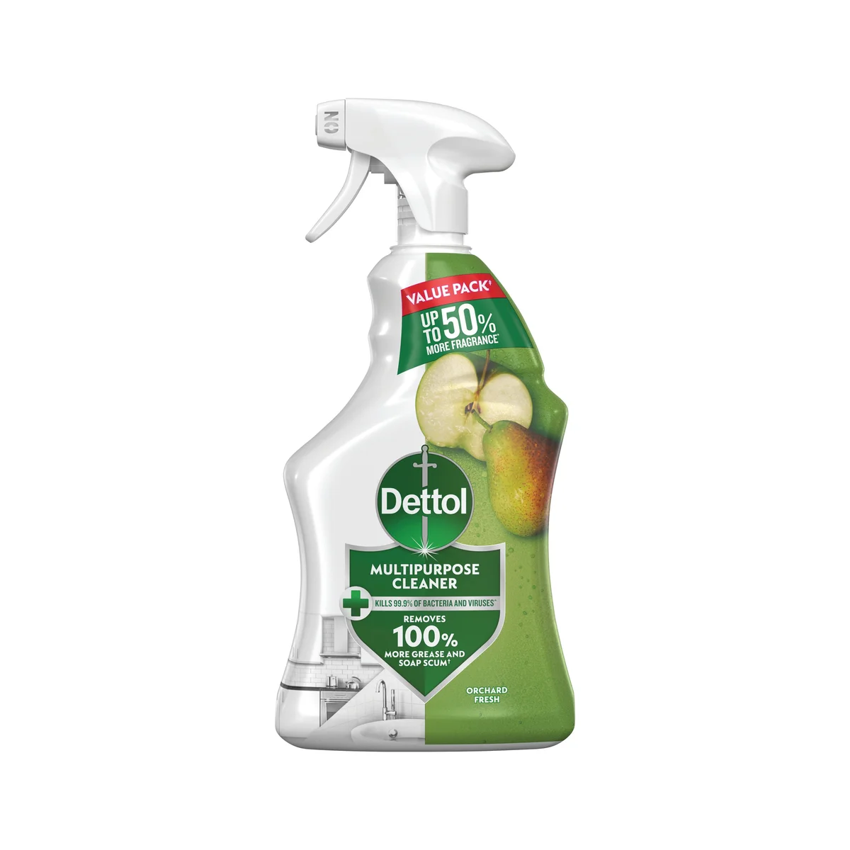 Dettol Multipurpose Cleaner Spray Orchard Fresh 1 Litre (Pack of 6) 3350713 - Image 1