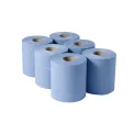1-Ply Blue Centrefeed Rolls 300mx175mm (Pack of 6) 852660 - Image 1