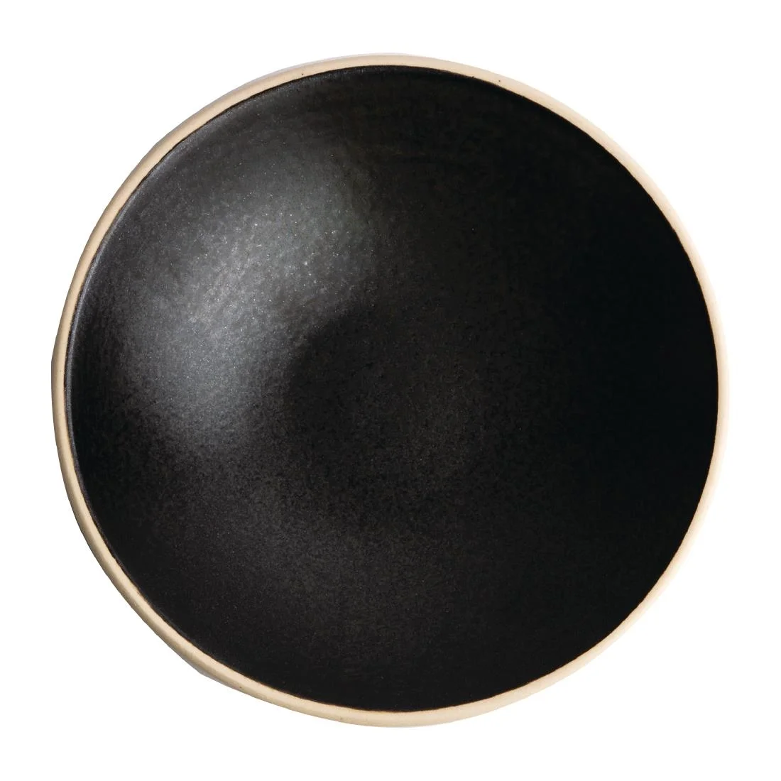 Olympia Canvas Shallow Tapered Bowls Delhi Black 200mm (6 Pack) - Image 1