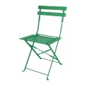Bolero Perth Forest Green Pavement Style Steel Folding Chairs (2 Pack) - Image 1