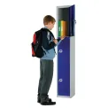 Elite Three Door Manual Combination Locker Locker Blue - Image 1