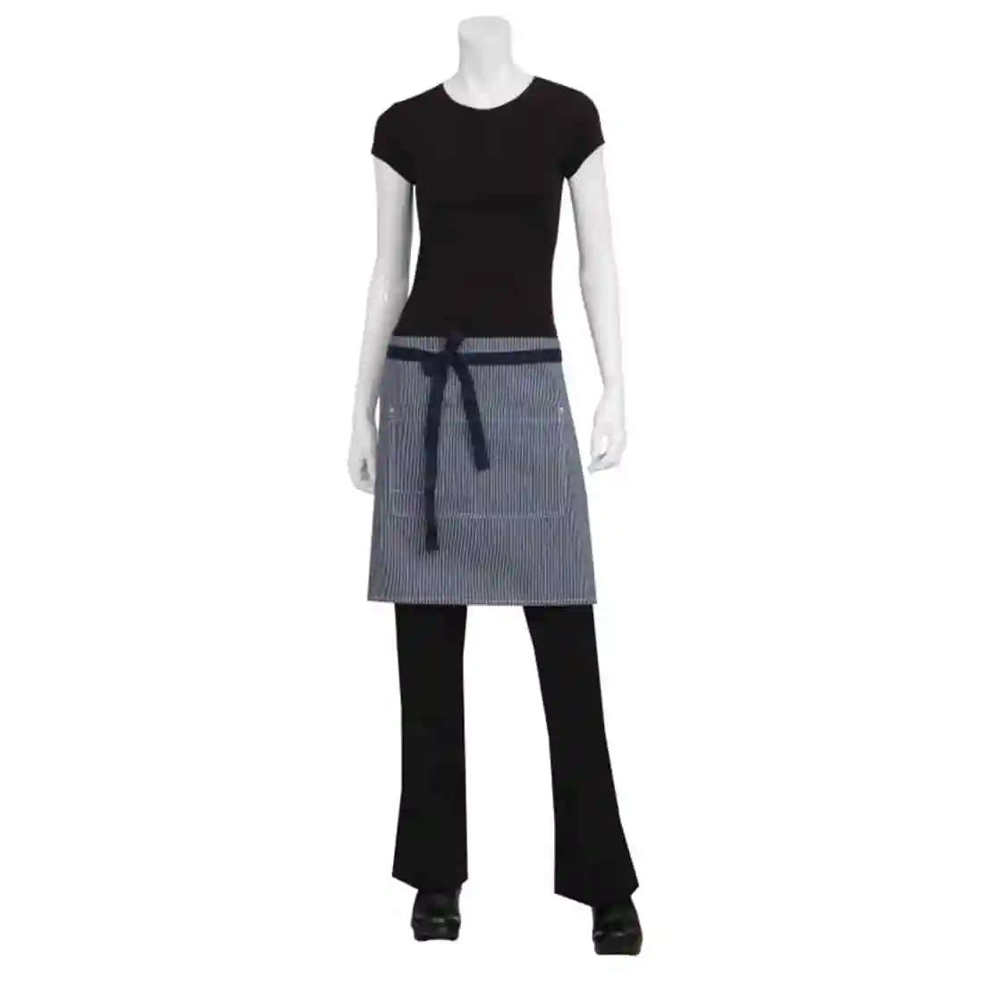 Chef Works Urban Portland Half Bistro Apron Indigo Blue