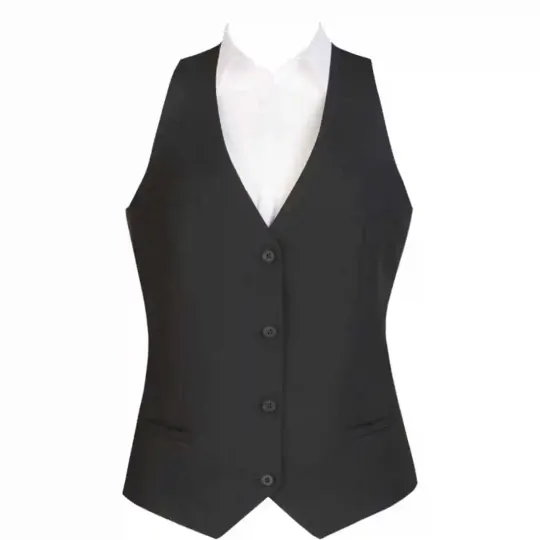 Events Ladies Black Waistcoat - Size L