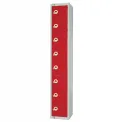 Elite Eight Door Electronic Combination Locker with Sloping Top Red