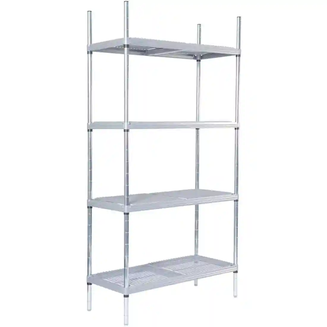 Craven 4 Tier Nylon Coated Wire Shelving With Pads 1700x875x491mm