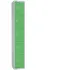 Elite Five Door Camlock Locker with Sloping Top Green