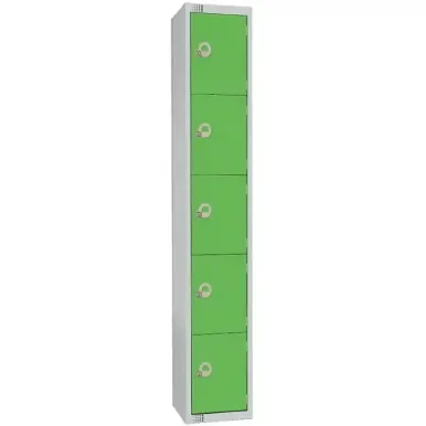 Elite Five Door Manual Combination Locker Locker Green