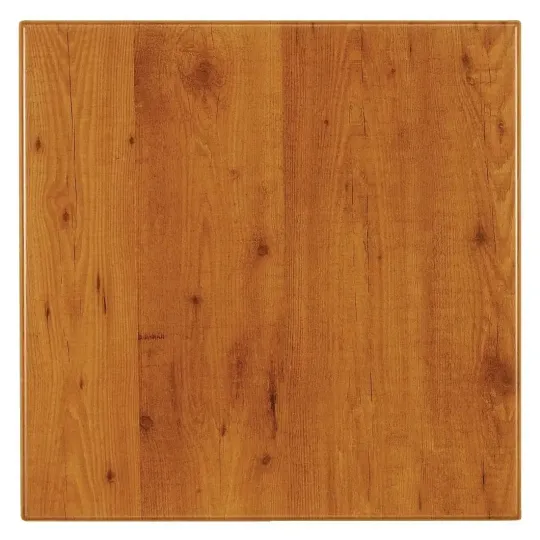 Werzalit Pre-drilled Square Table Top Pine 600mm