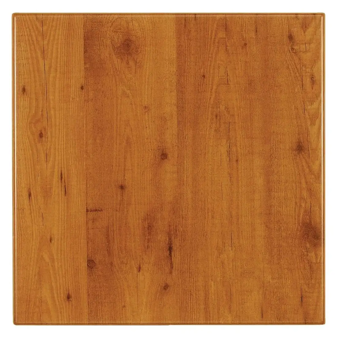 Werzalit Pre-drilled Square Table Top Pine 600mm