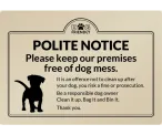 Dog Mess Clean It Up - Exterior Sign