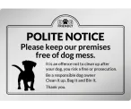Dog Mess Clean It Up - Exterior Sign