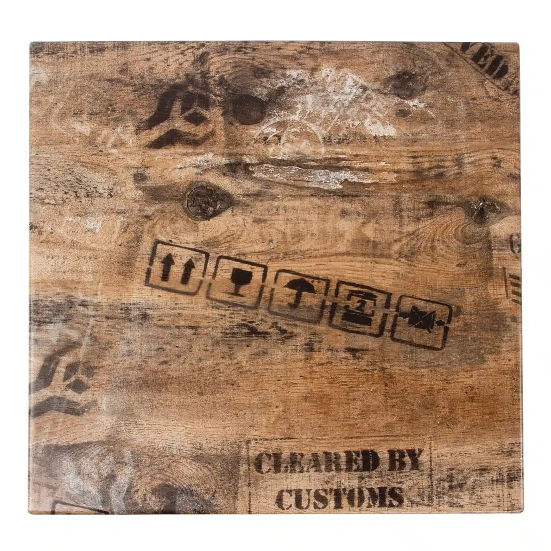 Werzalit Pre-drilled Square Table Top Ex Works 600mm