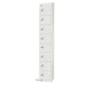 Elite Eight Door Electronic Combination Locker with Sloping Top White