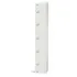 Elite Five Door Electronic Combination Locker with Sloping Top White