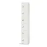 Elite Six Door Camlock Locker White