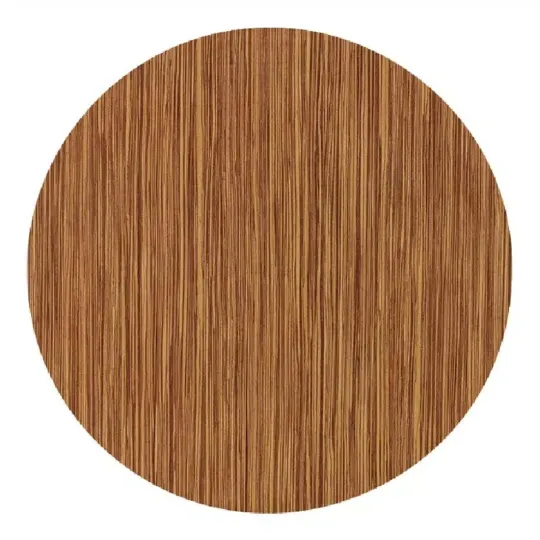 Werzalit Pre-drilled Round Table Top Zebrano 700mm