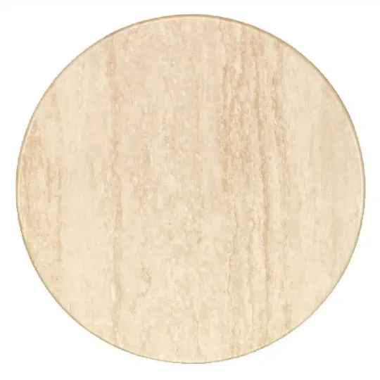 Werzalit Pre-drilled Round Table Top Travertin 700mm