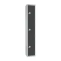 Elite Three Door Camlock Locker Graphite Grey