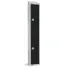 Elite Double Door Camlock Locker Black with Sloping Top