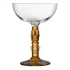 Onis Tiki Coupe Amber Stem Glasses