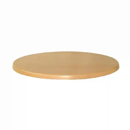 Werzalit Pre-drilled Round Table Top Planked Beech 600mm