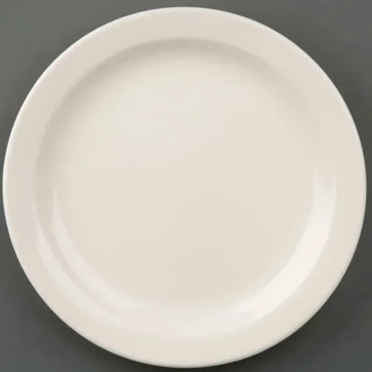 Olympia Ivory Narrow Rimmed Plates 200mm