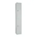 Elite Double Door Electronic Combination Locker with Sloping Top Grey