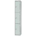 Elite Three Door Manual Combination Locker Locker Grey with Sloping Top