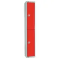 Elite Double Door Manual Combination Locker Locker Red with Sloping Top