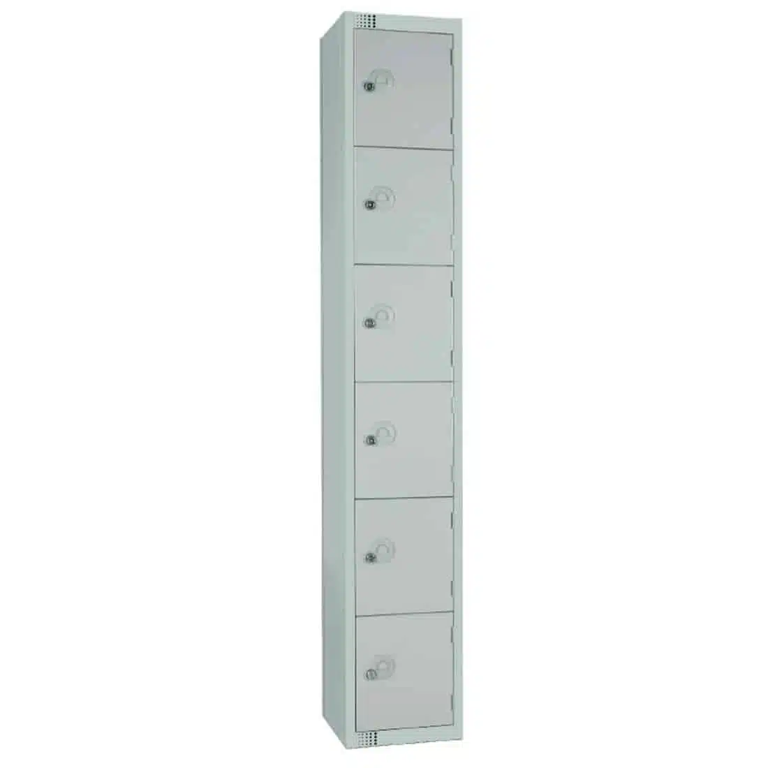 Elite Six Door Padlock Locker Grey