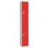 Elite Double Door Coin Return Locker with Sloping Top Graphite Red