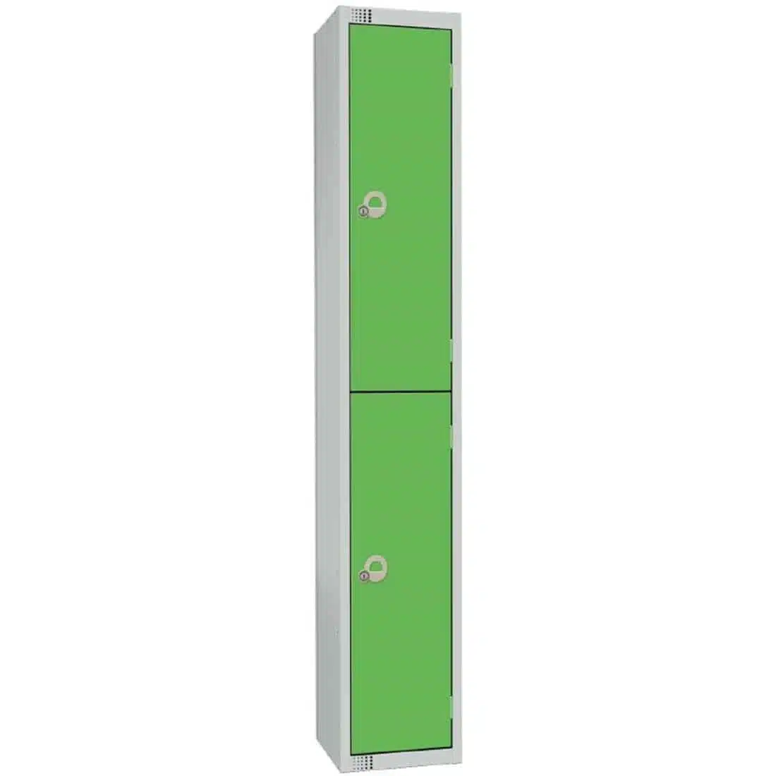 Elite Double Door Padlock Locker with Sloping Top Green