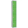 Elite Four Door Manual Combination Locker Locker Green with Sloping Top