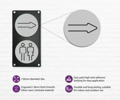 Arrow Door Symbol 150mm