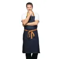 Southside X-Cross Back Apron Denim Blue Tan Ties
