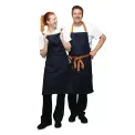 Southside X-Cross Back Apron Denim Blue Tan Ties - Image 2