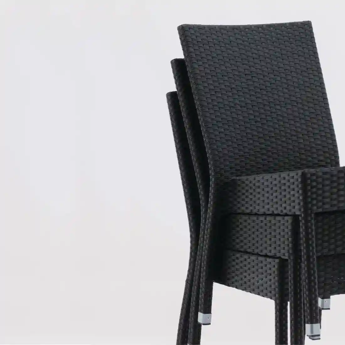 Bolero PE Wicker Side Chairs Charcoal (Pack of 4) - Image 7