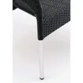 Bolero Wicker Wraparound Bistro Chairs Charcoal (Pack of 4) - Image 4