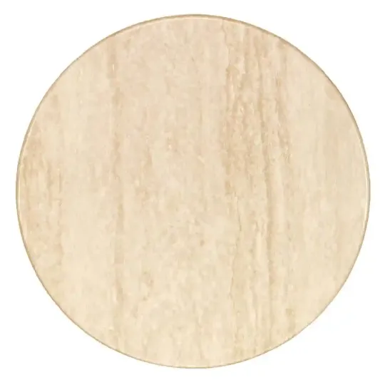 Werzalit Pre-drilled Round Table Top Travertin 800mm